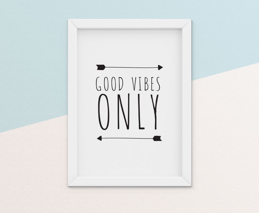 Good Vibes Only free wall art Print - Timetobe - Free printables ...