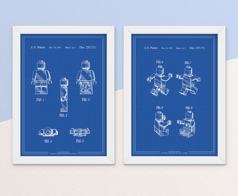 blueprint Lego 253711 Patent Page 1 free poster