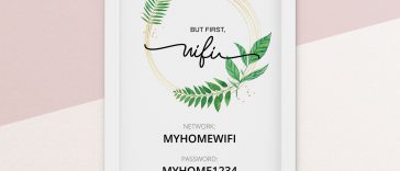 Free printable wifi password template