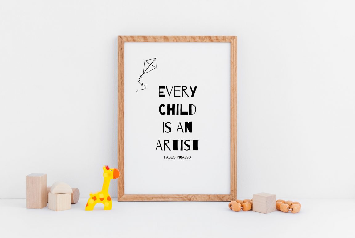 Every Child Is An Artist, free printable Timetobe Free printables nursery, wedding and